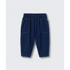 GALO HERRINGBONE TWILL DENIM PANTS - NAVY