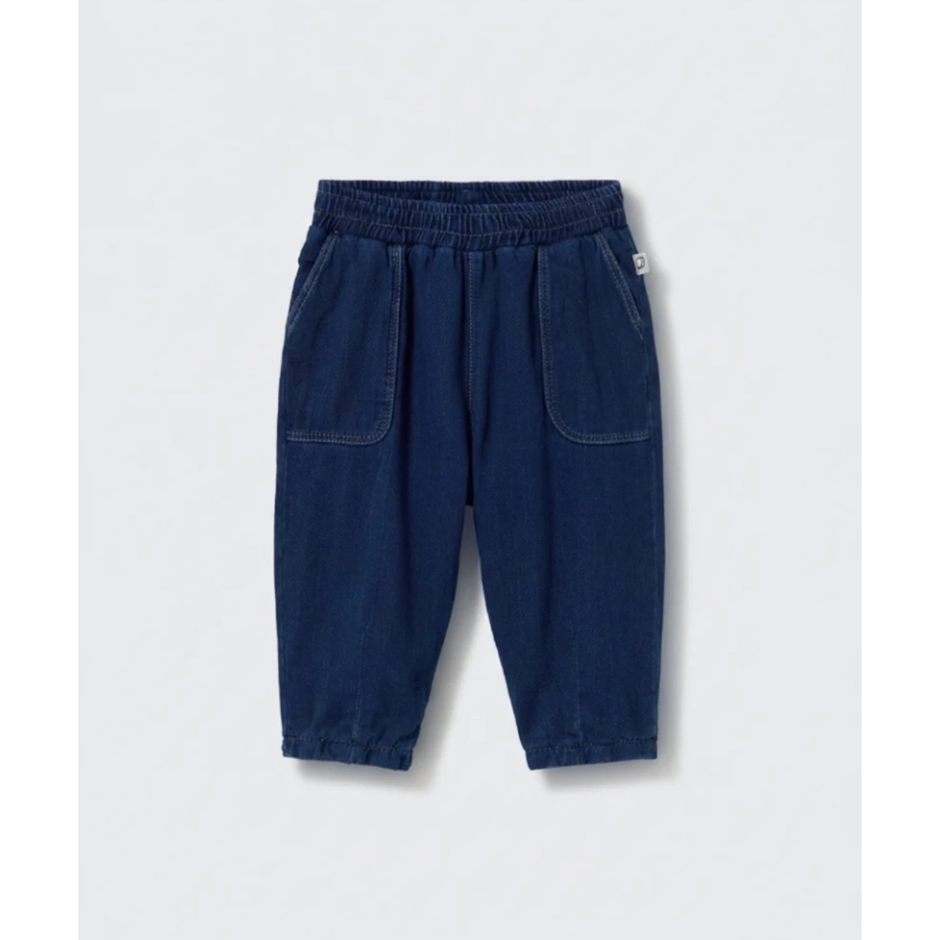 GALO HERRINGBONE TWILL DENIM PANTS - NAVY
