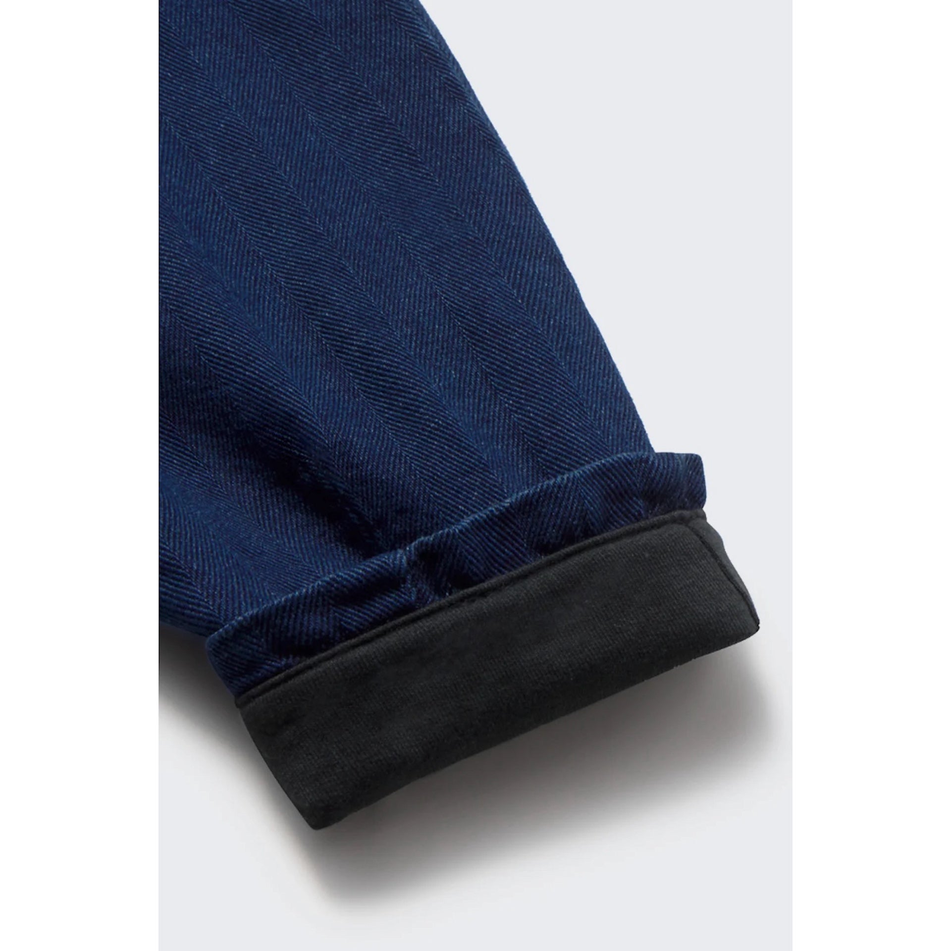 GALO HERRINGBONE TWILL DENIM PANTS - NAVY
