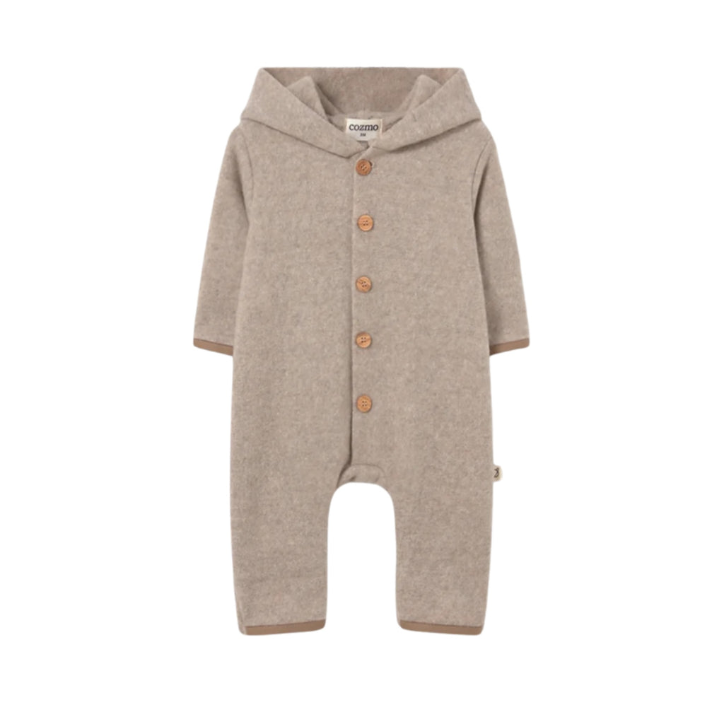 JADE SOFT BAMBOO BABY BEARSUIT - STONE
