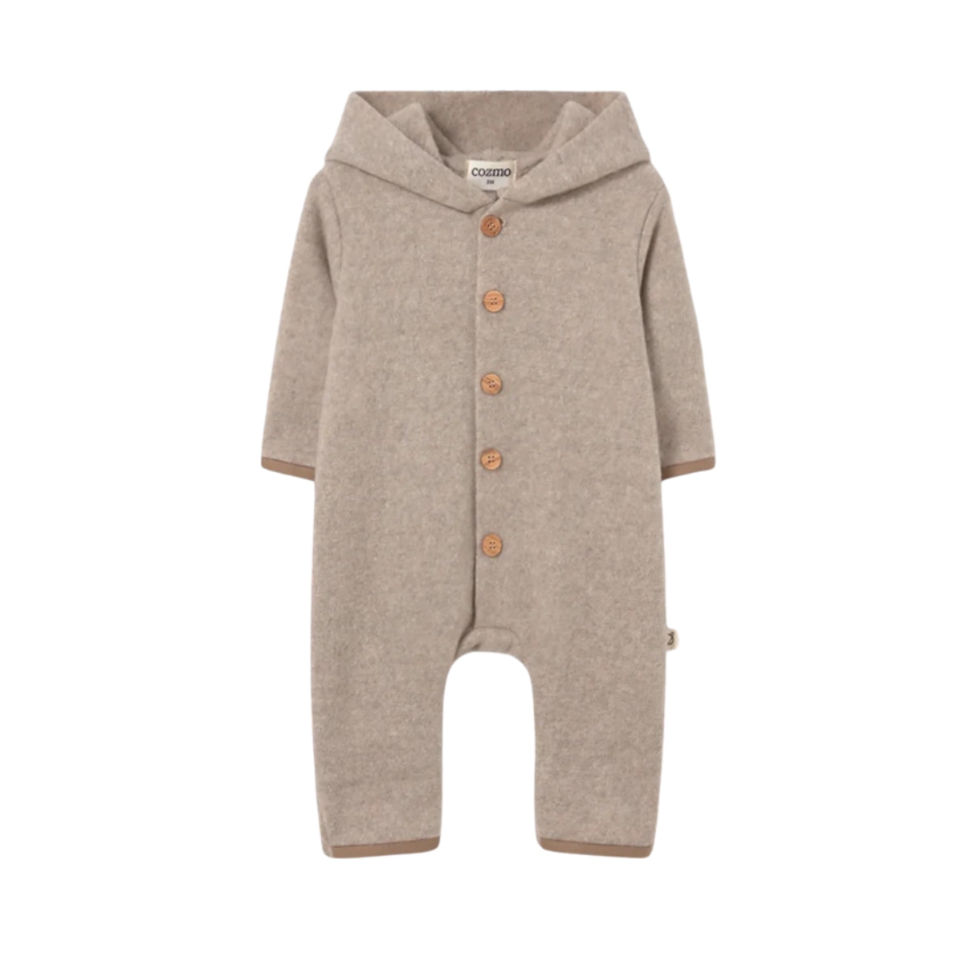 JADE SOFT BAMBOO BABY BEARSUIT - STONE