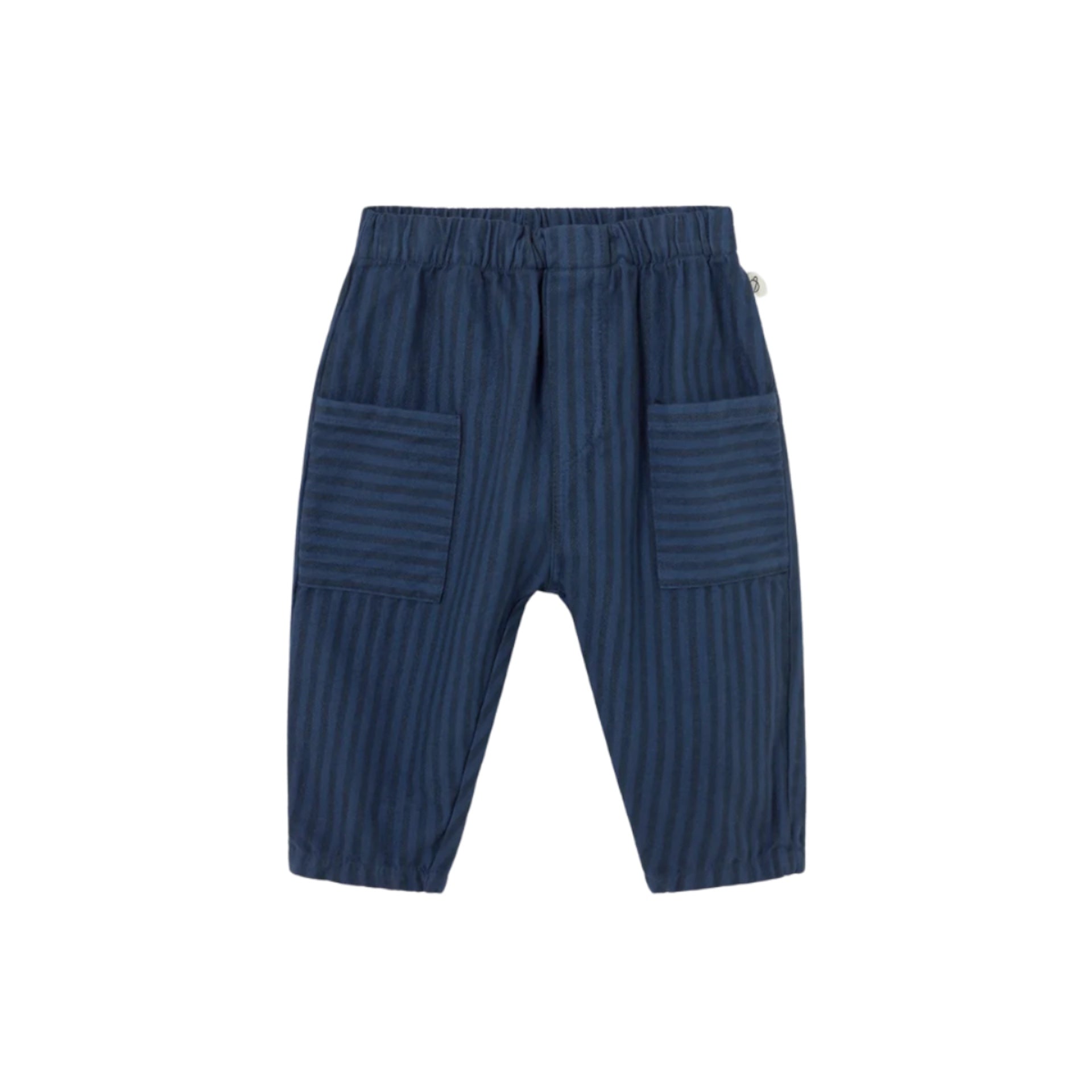 NEPAL STRIPED SOFT TWILL PANTS - NAVY