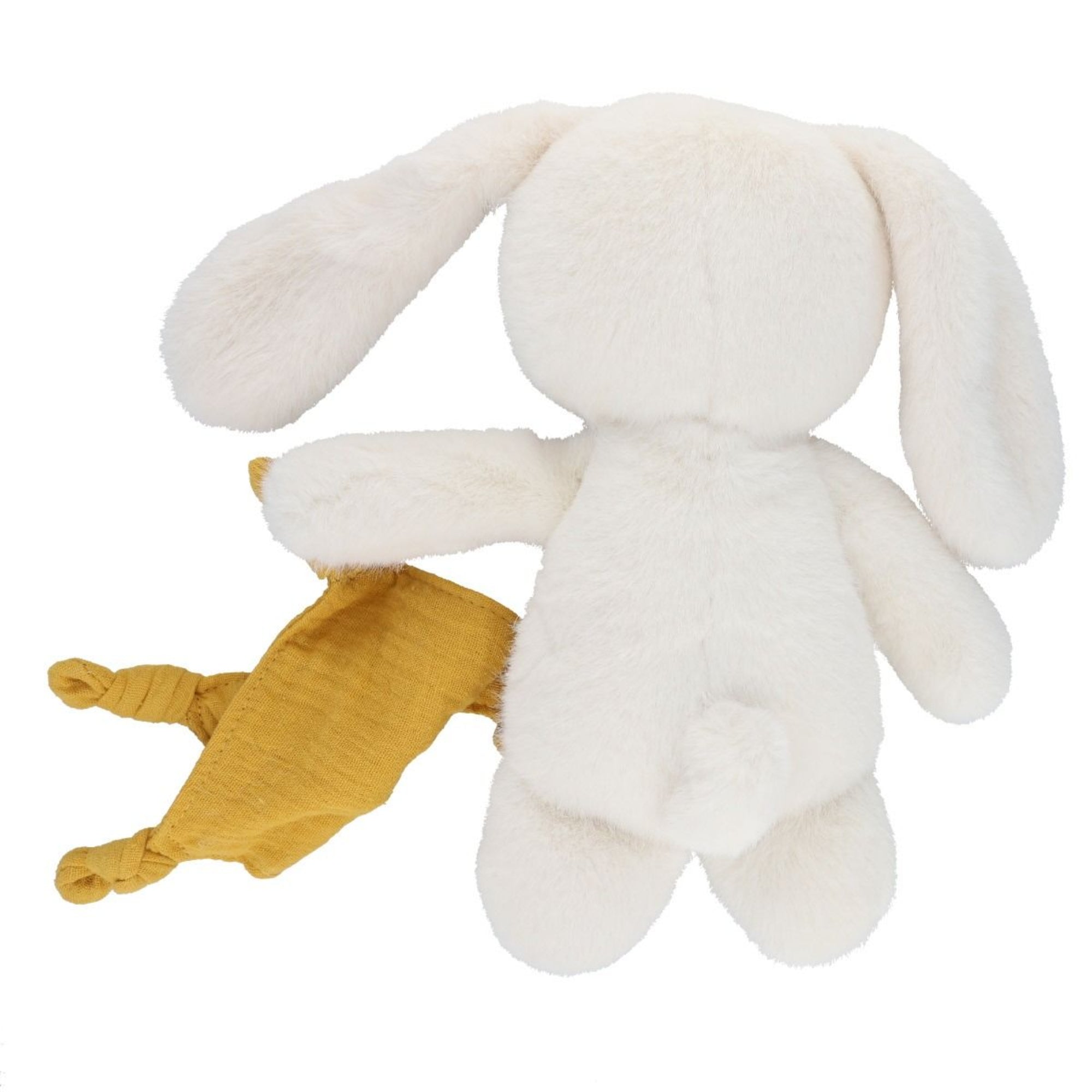 SOFT TOY RABBIT - CREAM WITH MUSTARD COMFORTER
