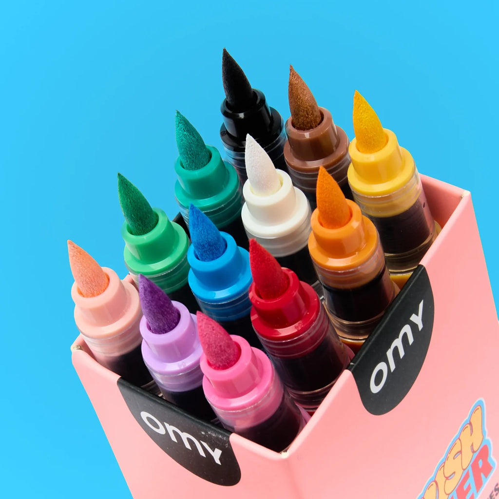 BLUSH POWDER ACRYLIC MARKER PENS (12 COLOURS)