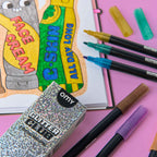 9 GLITTER MARKER PENS