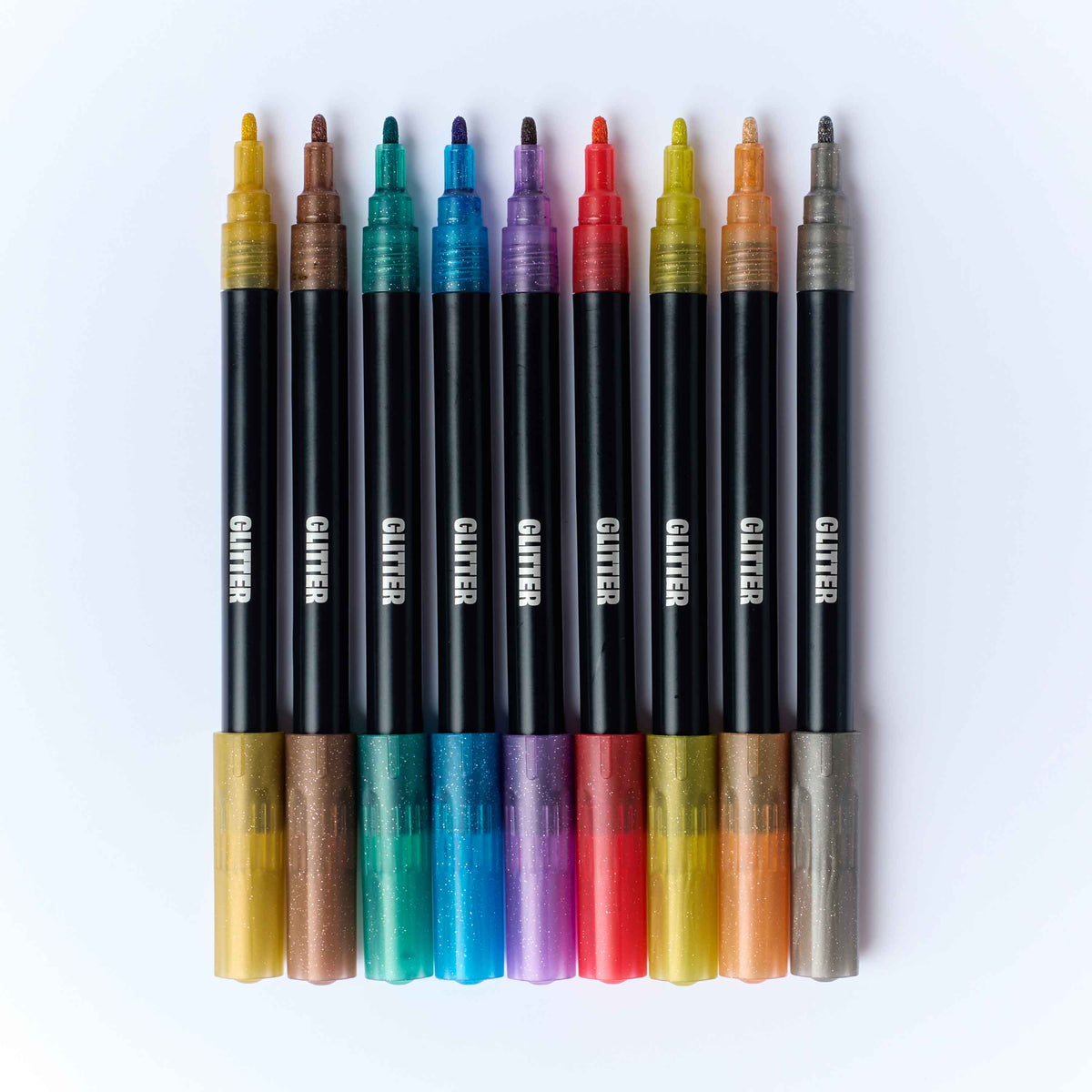 9 GLITTER MARKER PENS