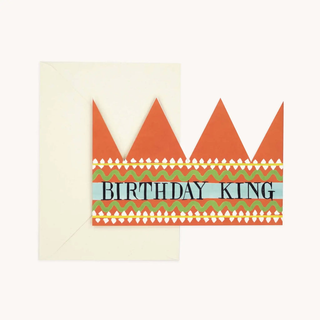BIRTHDAY KING PARTY HAT CARD