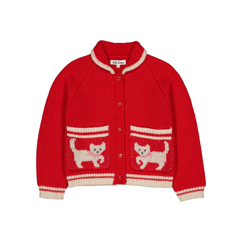 GRIZZLY CARDIGAN - CHERRY