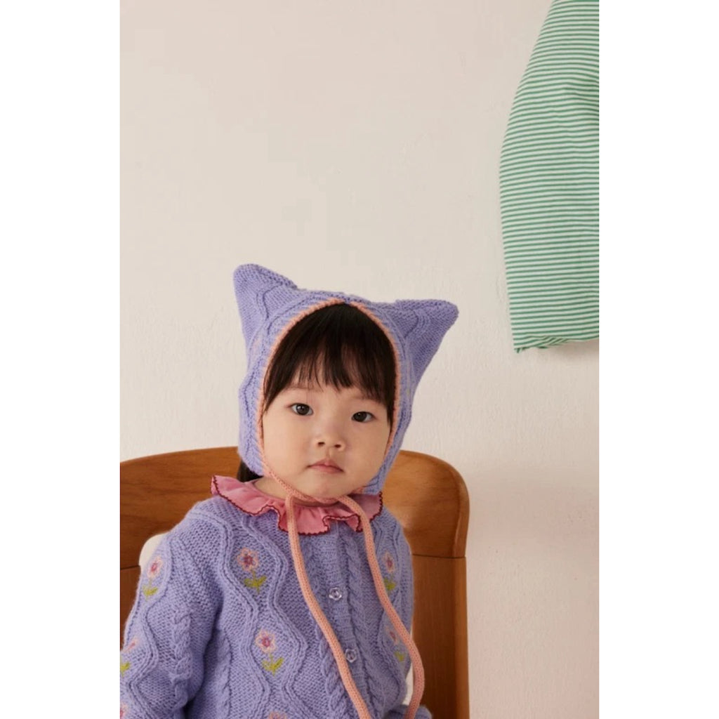 MICHY BABY HAT - CABLE KNIT CAT EAR BEANIE