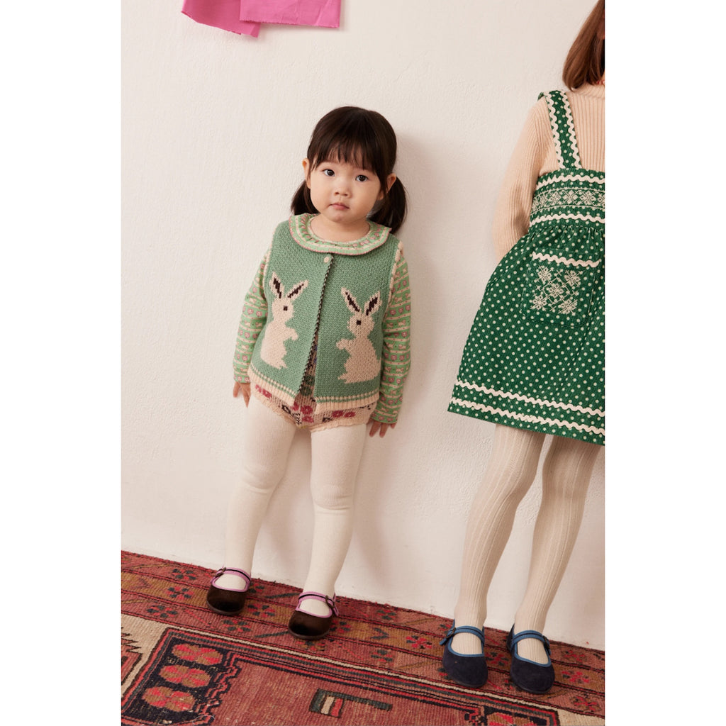 PENNY BABY VEST - RABBIT AQUA