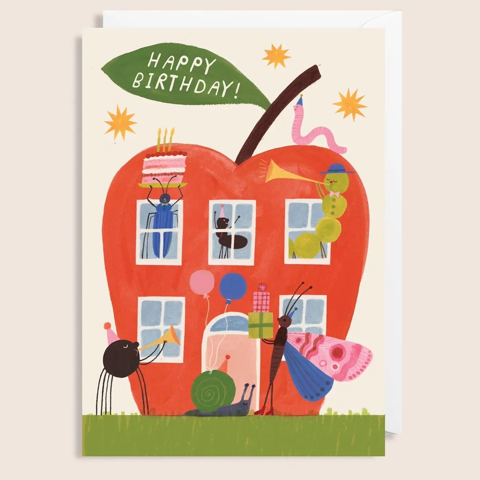 BIRTHDAY CARD - APPLE PARTY