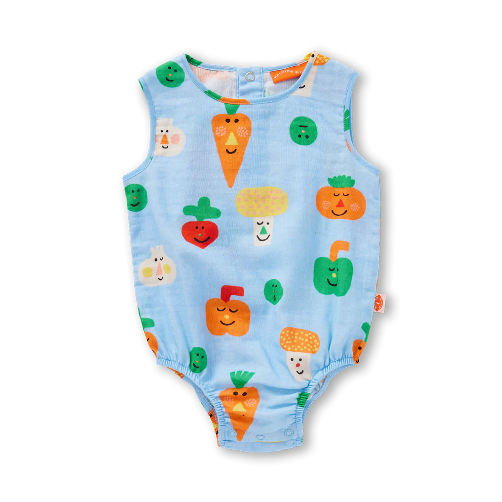WOVEN ROMPER - TEENY TINY VEG