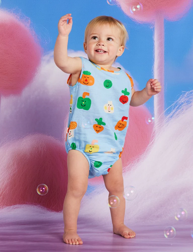 WOVEN ROMPER - TEENY TINY VEG