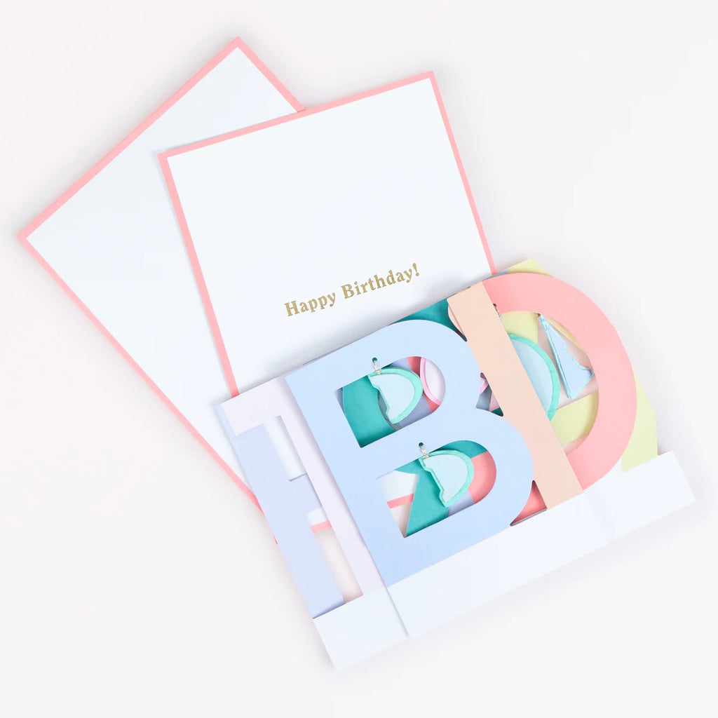 HONEYCOMB CONCERTINA BIRTHDAY CARD
