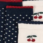 2 PACK SOCKS - CHERRY DOTS