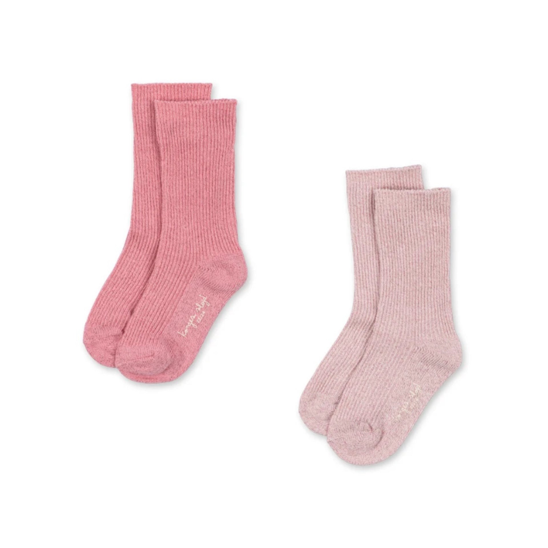2 PACK GLITTER SOCKS - ROSE MIX