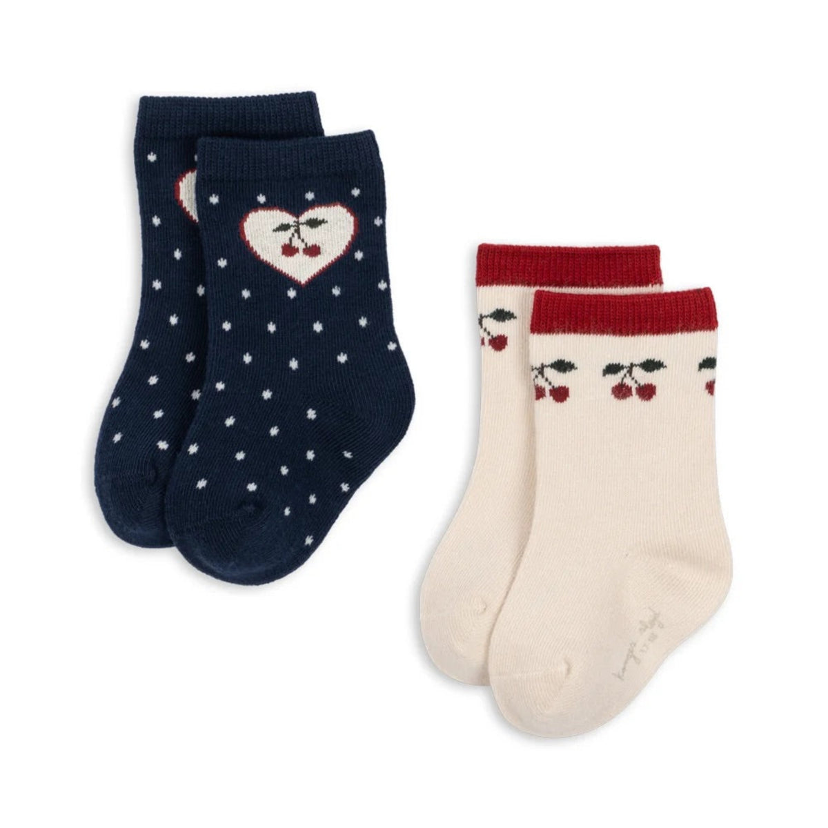 2 PACK JACQUARD SOCKS - CHERRY MIX