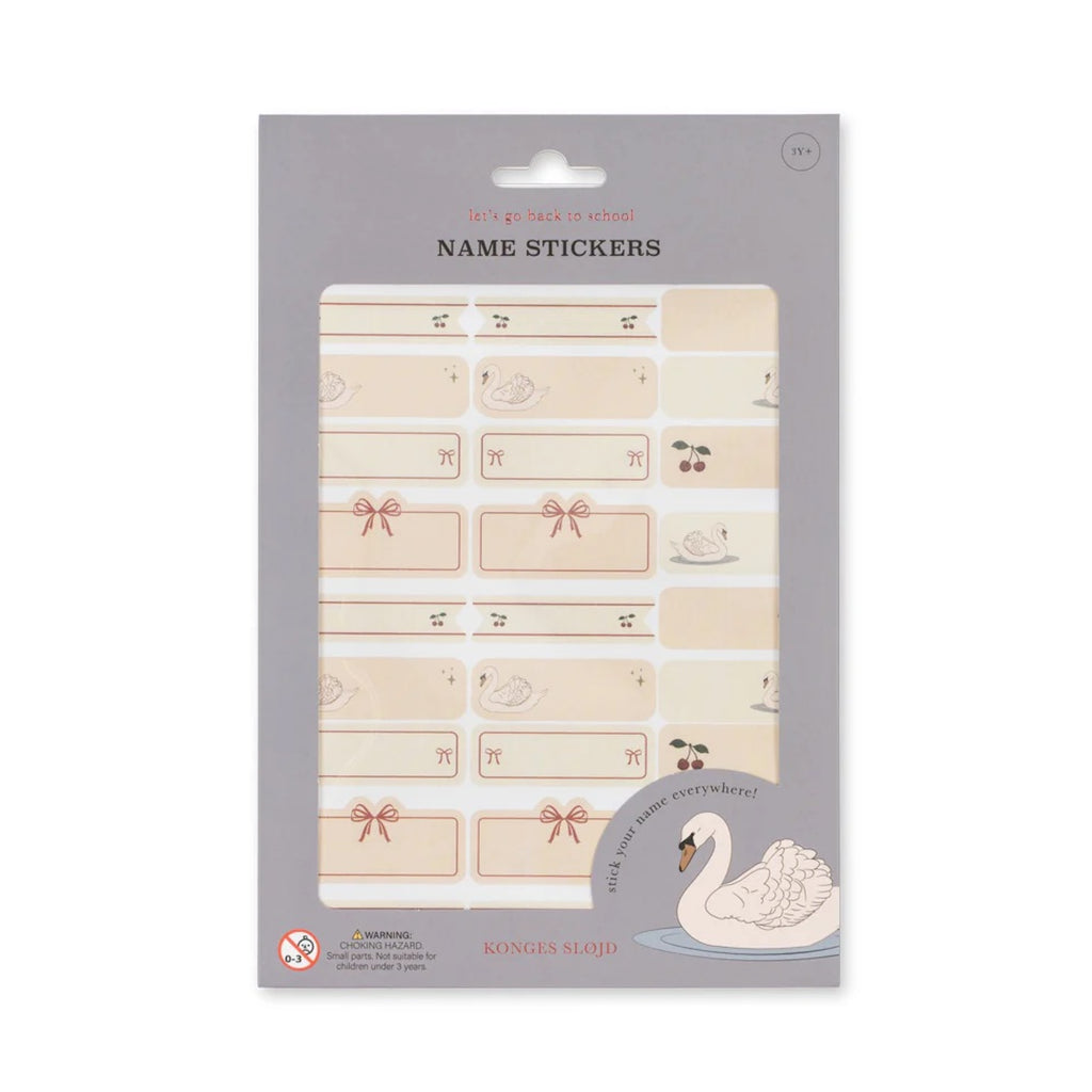 BACK TO SCHOOL - NAME STICKERS - SWAN (60pcs)