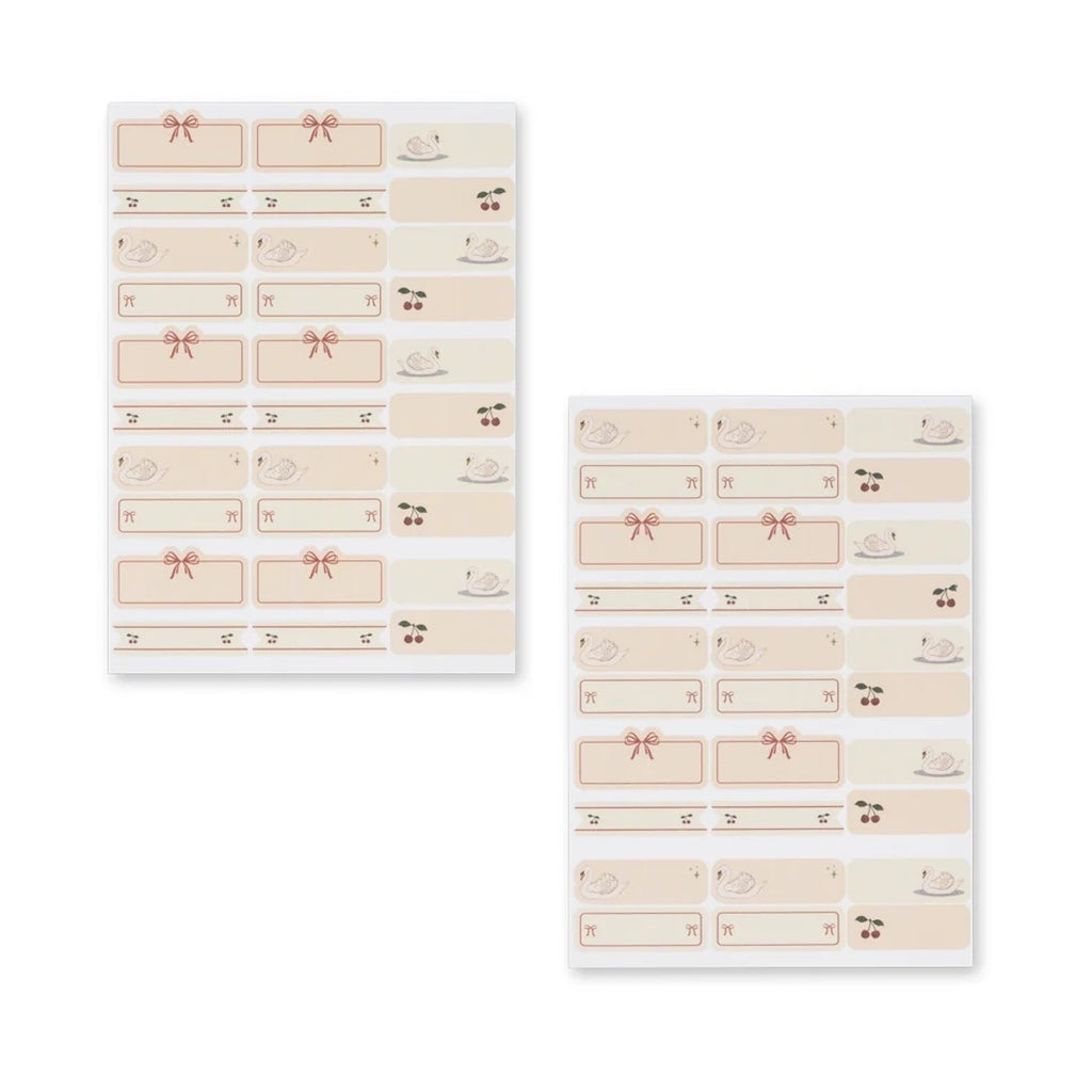 BACK TO SCHOOL - NAME STICKERS - SWAN (60pcs)