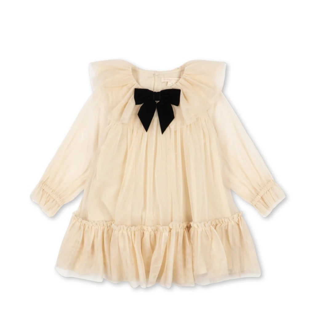 BOW DRESS - PARCHMENT