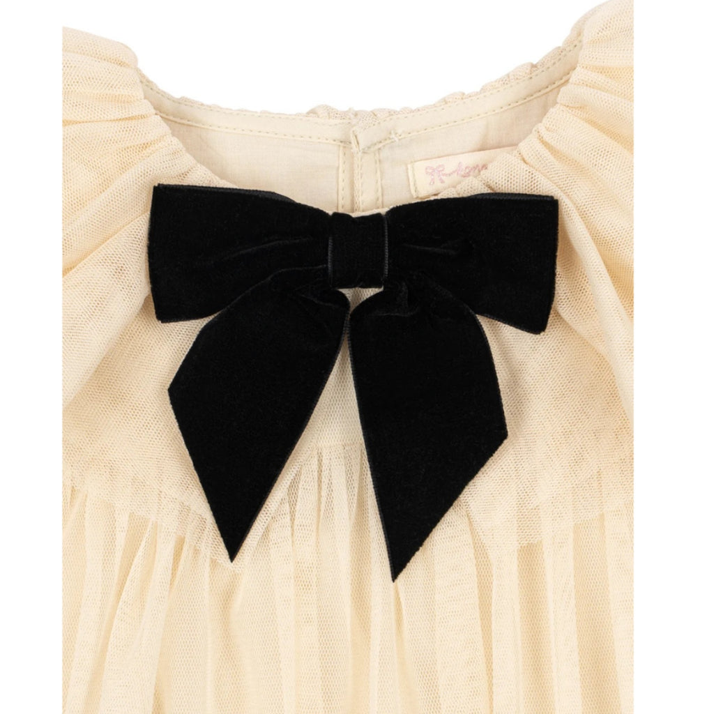 BOW DRESS - PARCHMENT