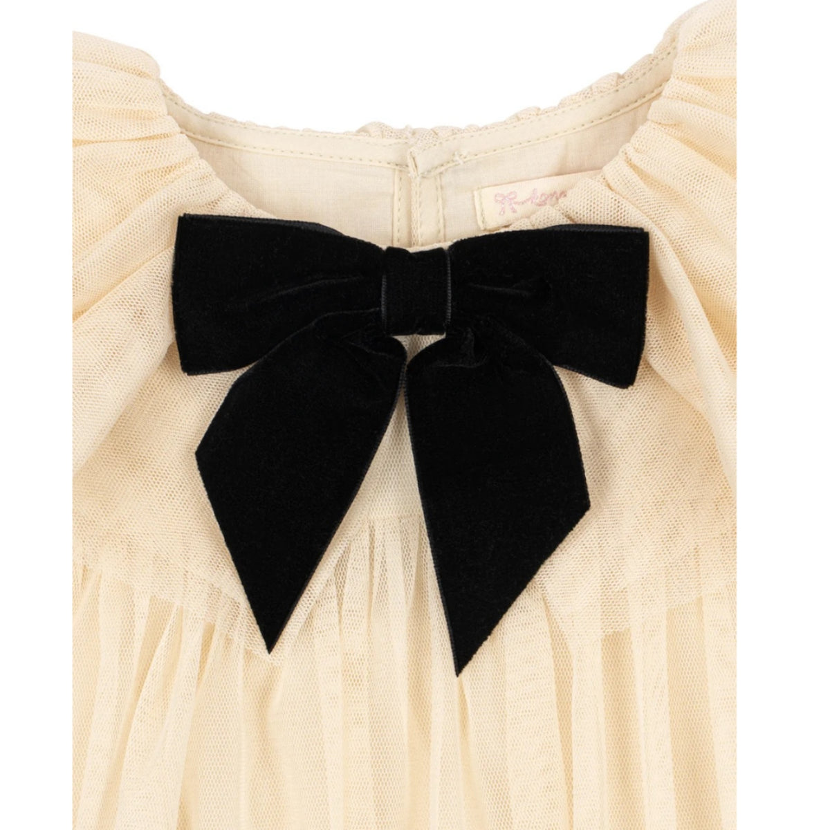 BOW DRESS - PARCHMENT