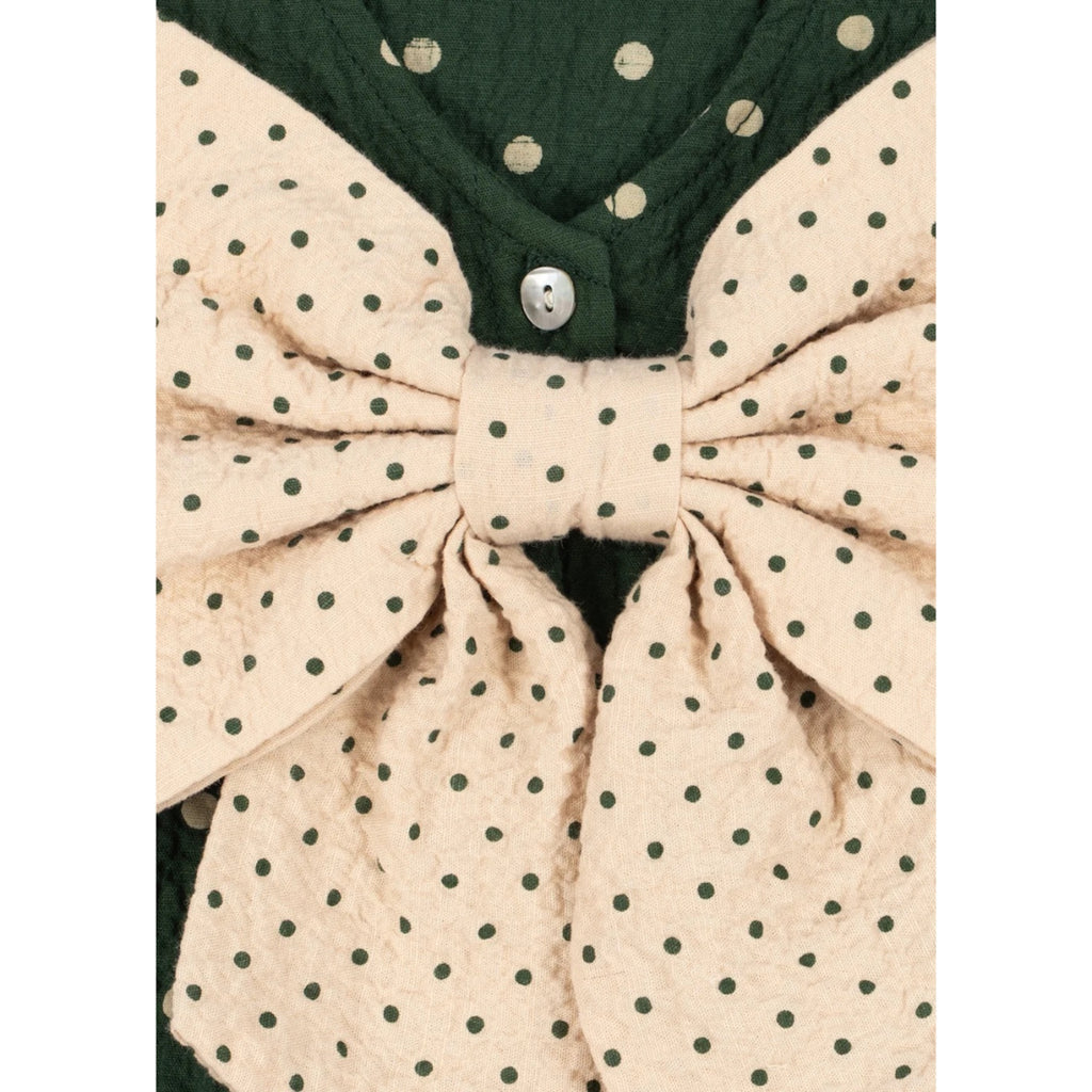 ELIN LONG SLEEVE BOW DRESS - DOT MARSEILLE