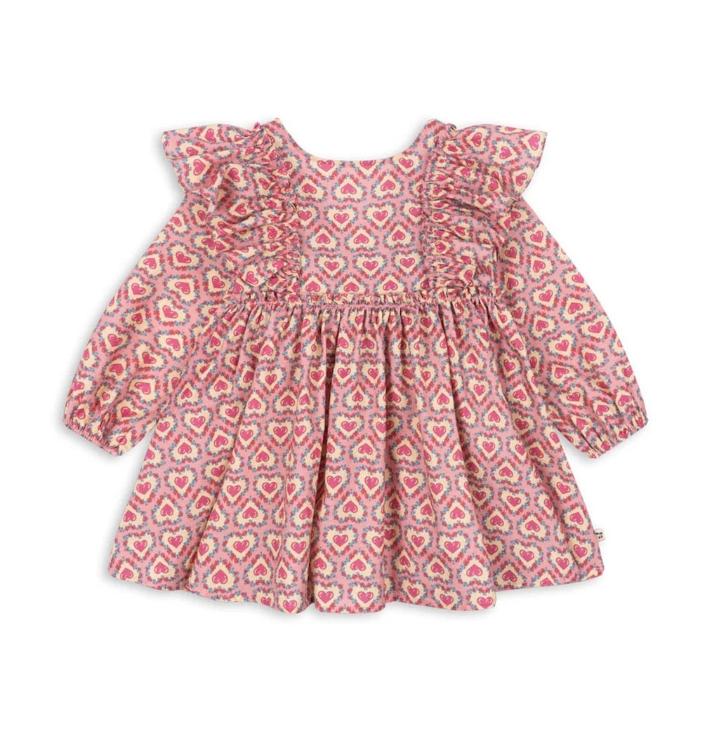 ELIN LONG SLEEVE BOW DRESS - FELICE ROSE