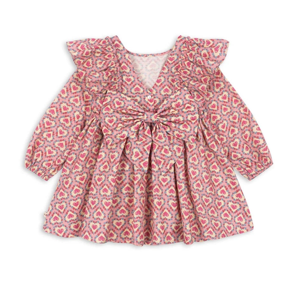 ELIN LONG SLEEVE BOW DRESS - FELICE ROSE