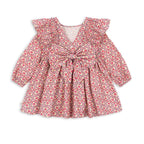 ELIN LONG SLEEVE BOW DRESS - FELICE ROSE