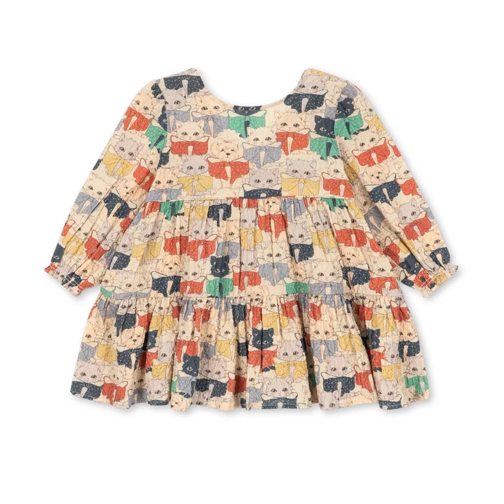 ELIN LONG SLEEVE BOW DRESS - LIKE CATS & DOGS