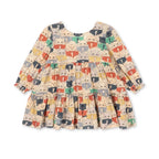 ELIN LONG SLEEVE BOW DRESS - LIKE CATS & DOGS