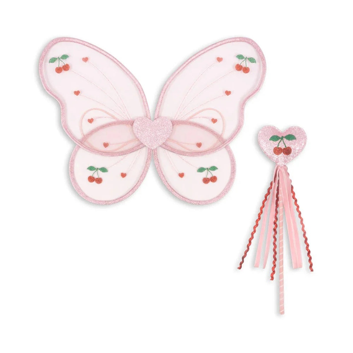 FAIRY WINGS + WAND SET - MELLOW ROSE