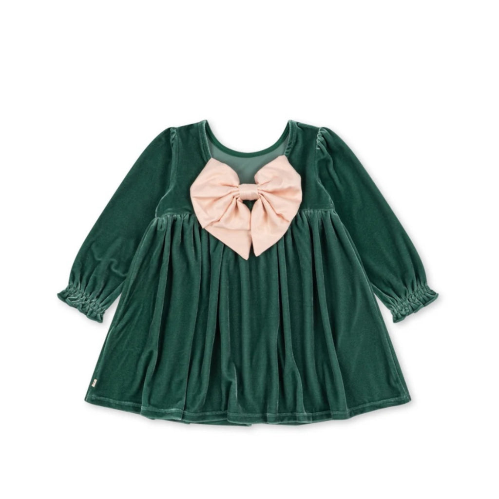 GIA BOW DRESS - FIR
