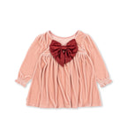 GIA BOW DRESS - MELLOW ROSE