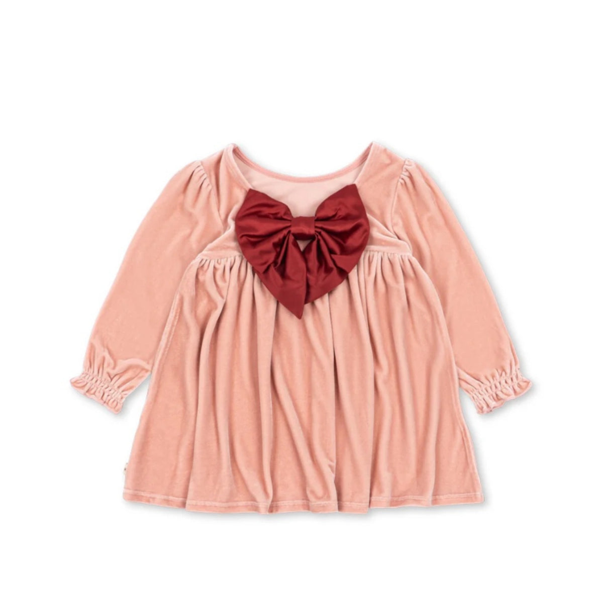 GIA BOW DRESS - MELLOW ROSE