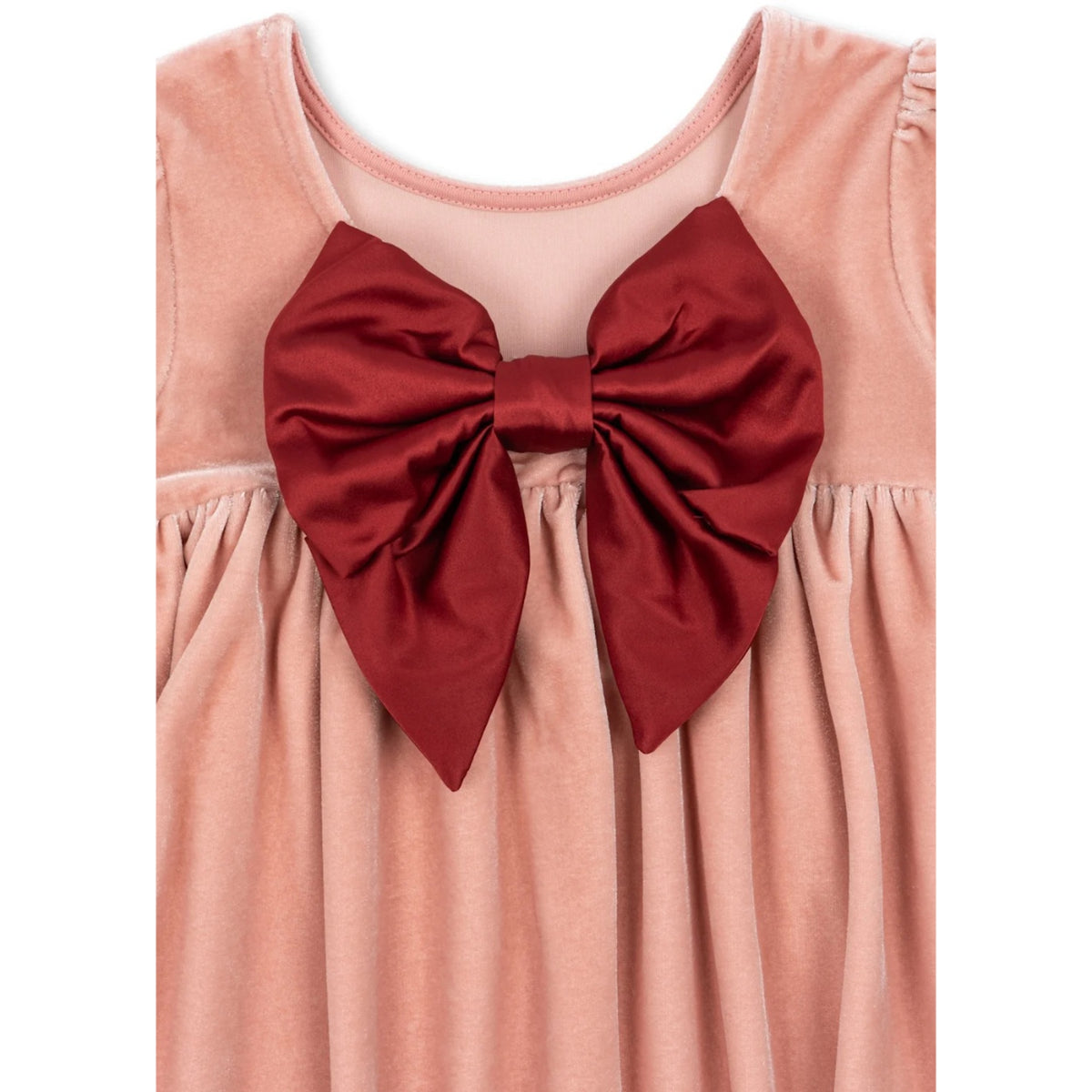 GIA BOW DRESS - MELLOW ROSE