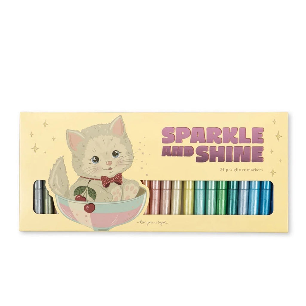 GLITTER MARKER PEN SET (24 PIECES)