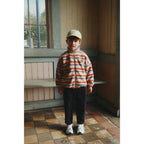 JODY TEDDY EMBROIDERED JACKET - TANGERINE STRIPE