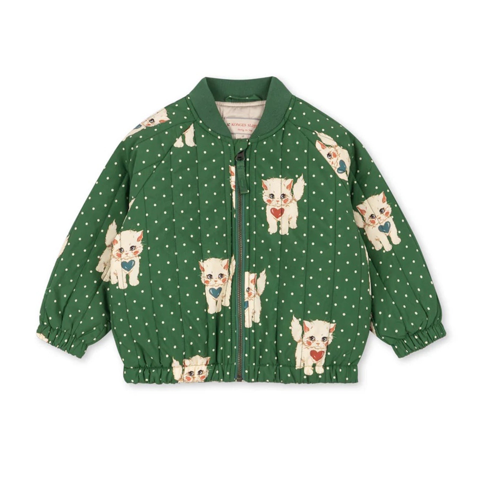 JUNO PRINTED BOMBER JACKET - DOT MIAO VERDE