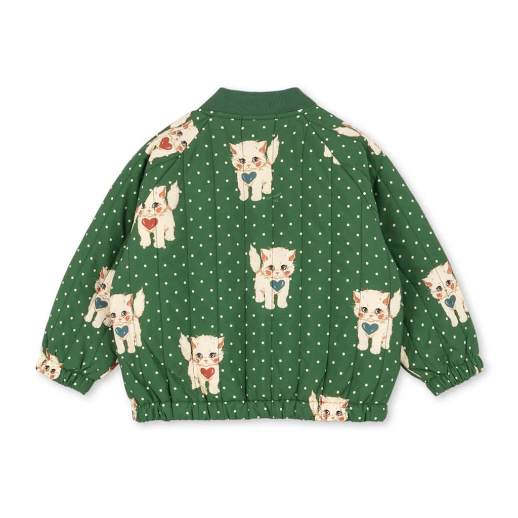 JUNO PRINTED BOMBER JACKET - DOT MIAO VERDE