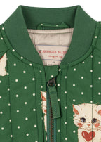 JUNO PRINTED BOMBER JACKET - DOT MIAO VERDE
