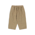 KIM SLIT PANTS - AVOCADO CHECK