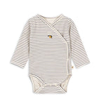 LONG SLEEVE NEWBORN BODY - STRIPE COMO
