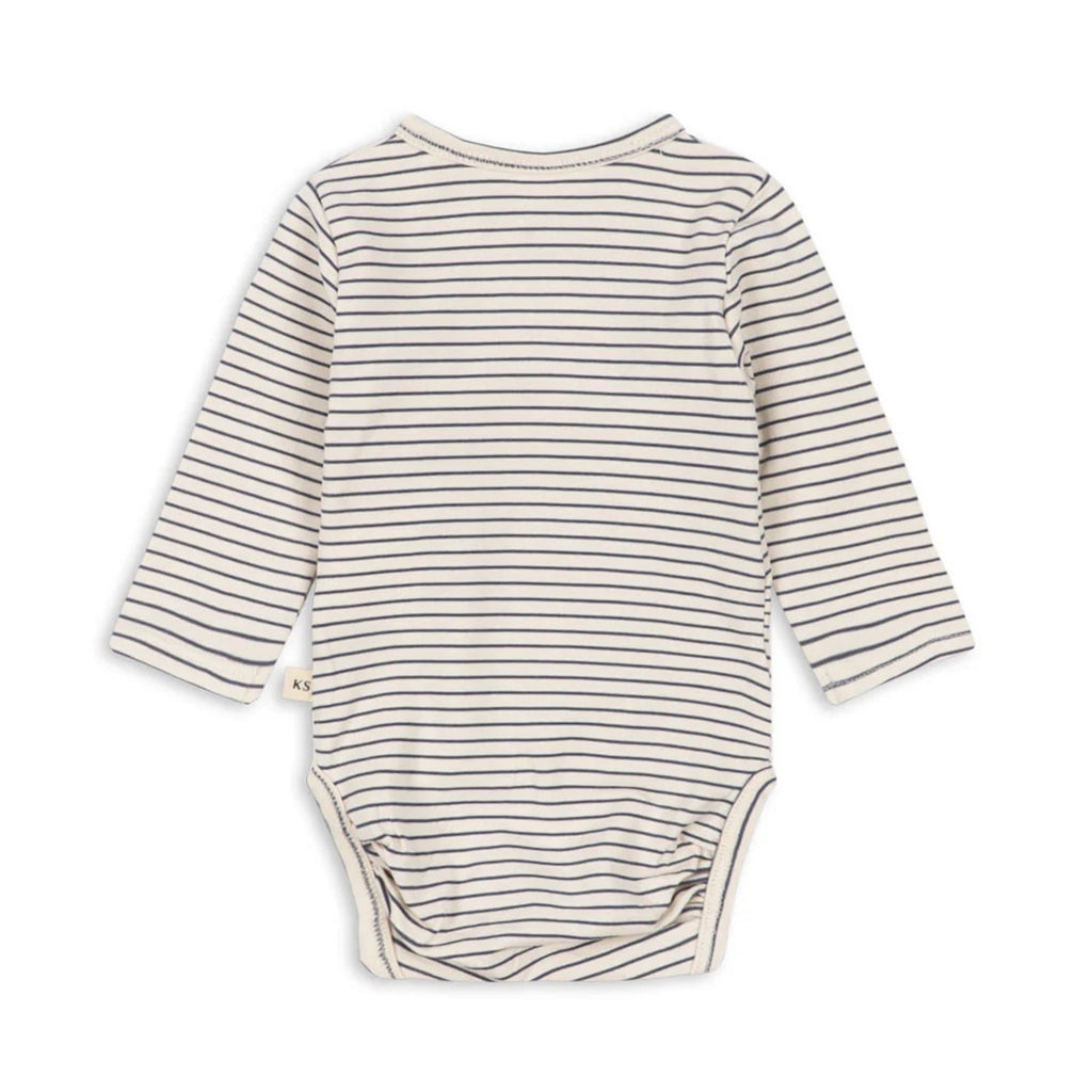 LONG SLEEVE NEWBORN BODY - STRIPE COMO