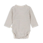 LONG SLEEVE NEWBORN BODY - STRIPE COMO