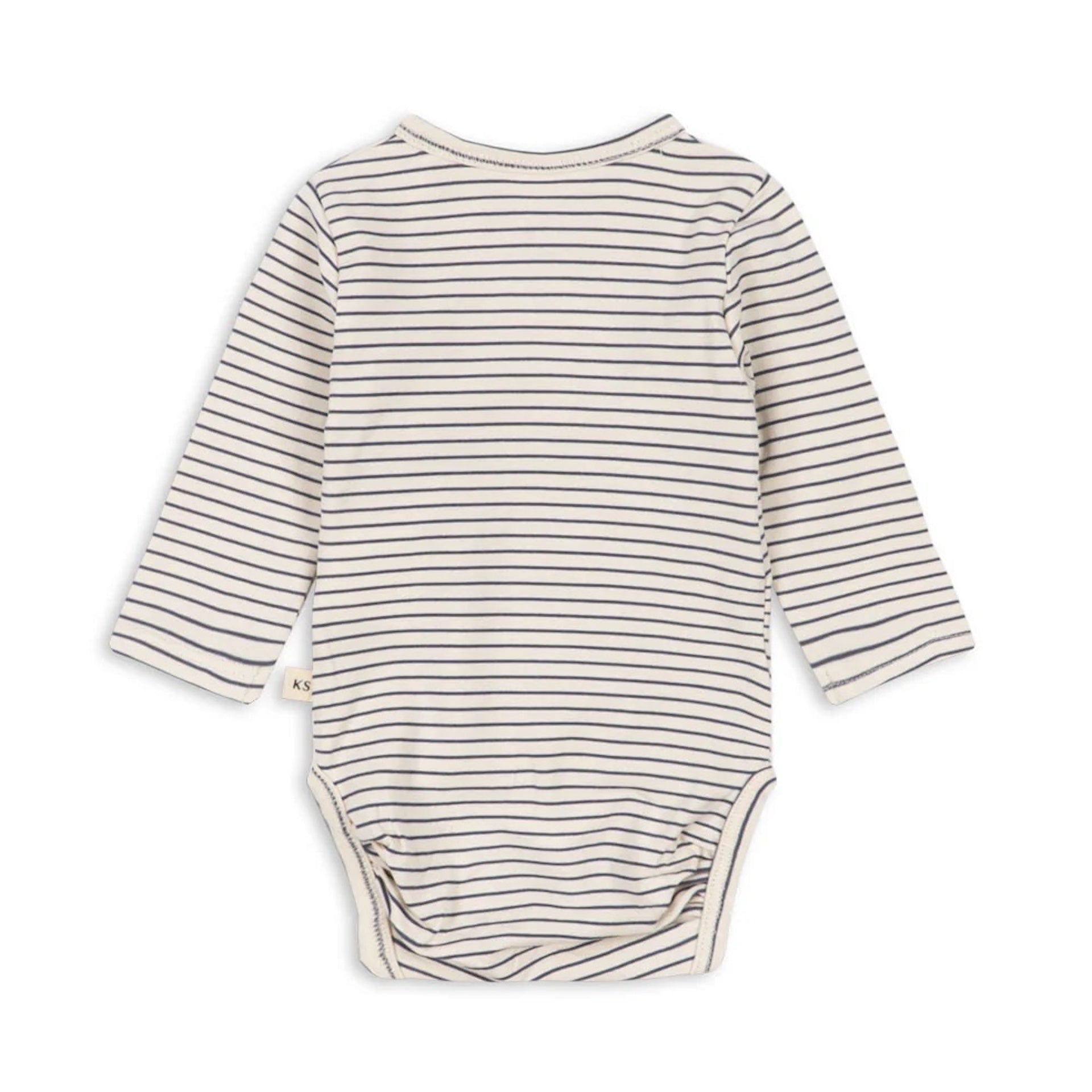 LONG SLEEVE NEWBORN BODY - STRIPE COMO