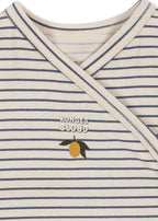 LONG SLEEVE NEWBORN BODY - STRIPE COMO