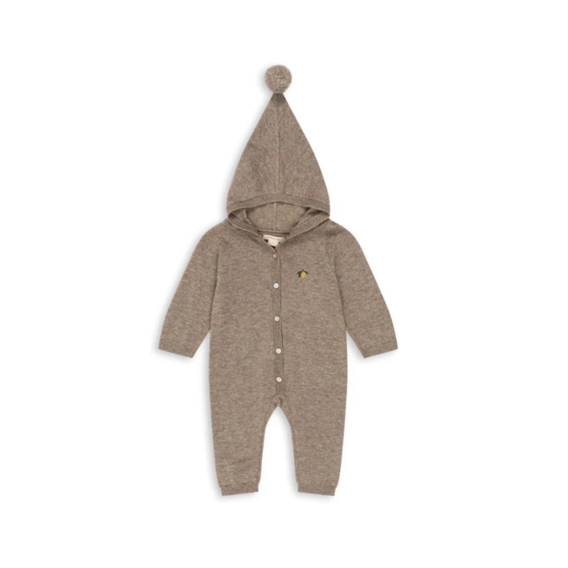 MATTOU KNIT ONESIE - LIGHT BROWN