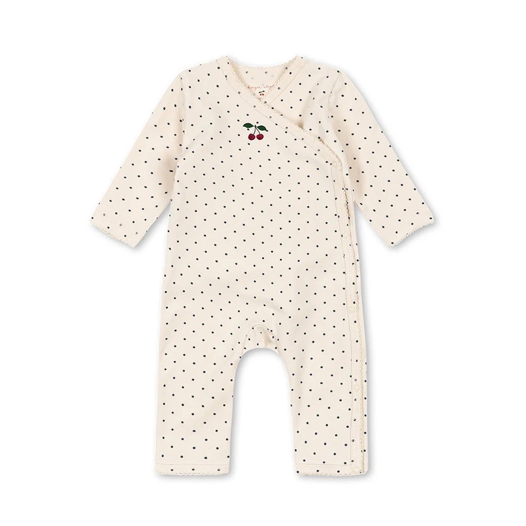 NEWBORN LONG SLEEVE ONESIE - BLUE DOT